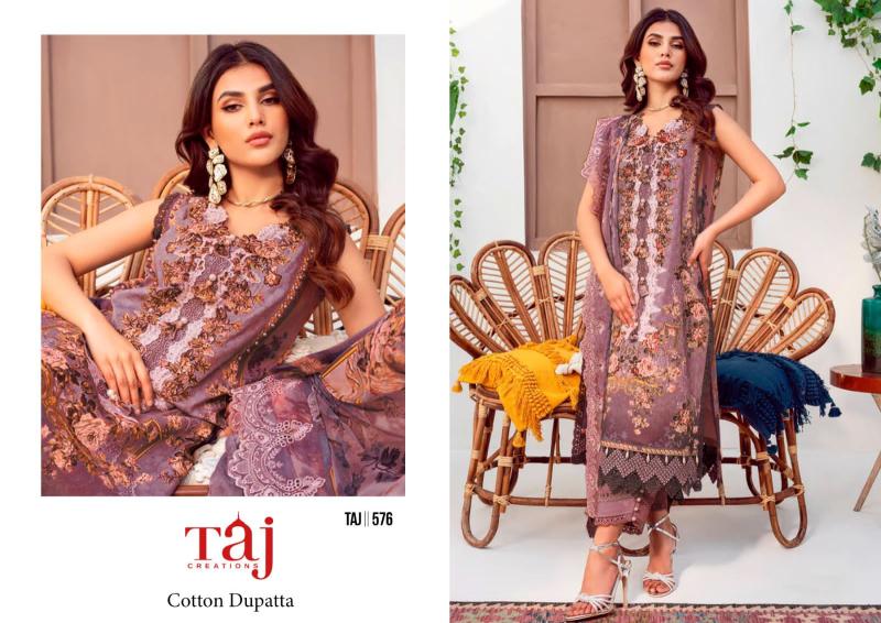 Taj 575 And 576 Chiffon Dupatta wholesaler of Salwar Kameez in Surat