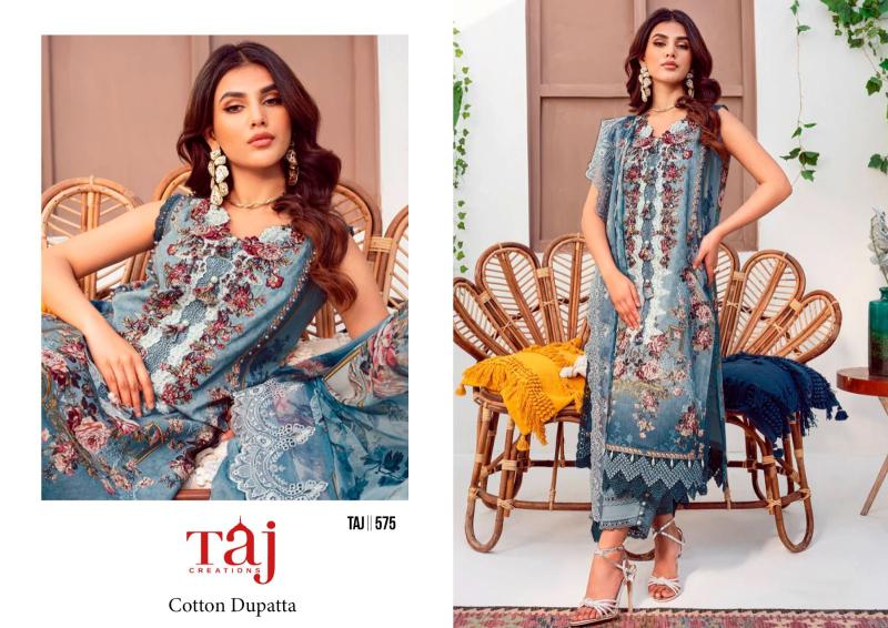 Taj 575 And 576 Chiffon Dupatta wholesaler of Salwar Kameez in Surat