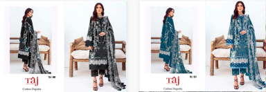 Taj 580 And 581 Cotton Dupatta Pakistani Salwar Suits Collection in Surat