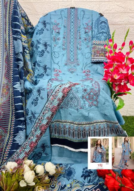 Taj 582 And 583 Chiffon Dupatta Pakistani Salwar Suits Collection wholesale market in Surat