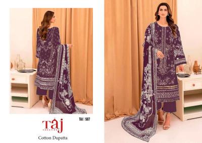 Taj 586 And 587 Chiffon Dupatta Catalog pakistani suits online kashmir