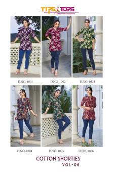 Tips & Tops Cotton Shorties Vol 6 Catalog kurti neck designs catalogue pdf
