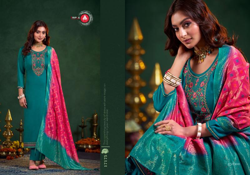Triple Aaa Heena Jam Cotton Dress Material Collection Wholesaler of Dress Material manufacturers in Surat