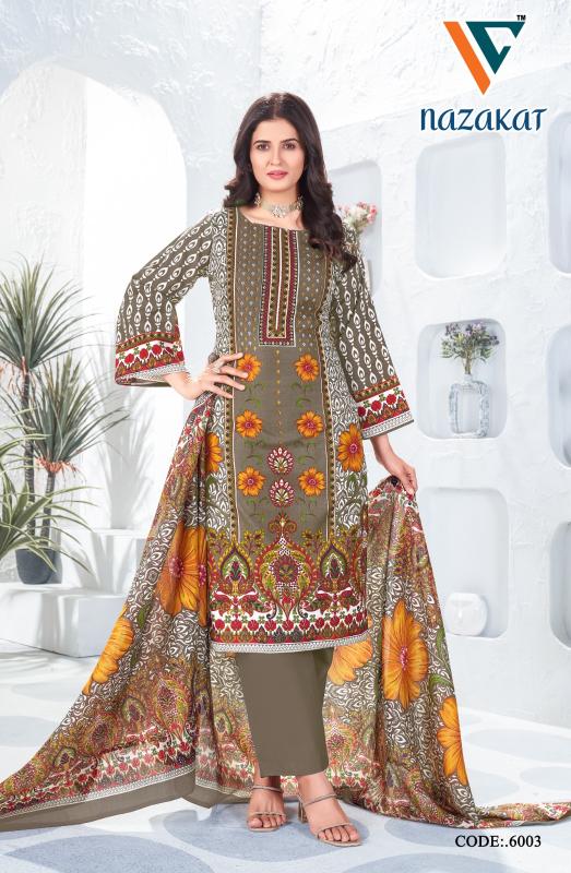 Vandana C Nazakat Vol 6 Cotton Dress Material Collection wholesalers of Dress material in Surat