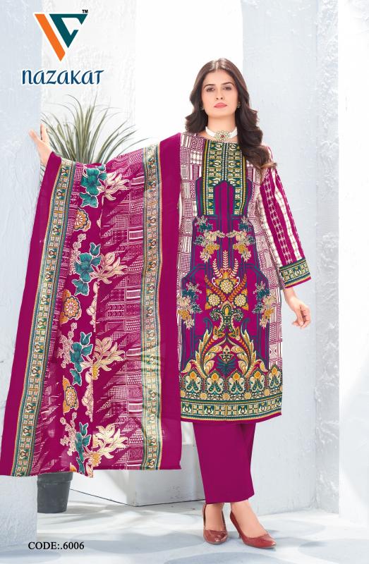 Vandana C Nazakat Vol 6 Cotton Dress Material Collection wholesalers of Dress material in Surat