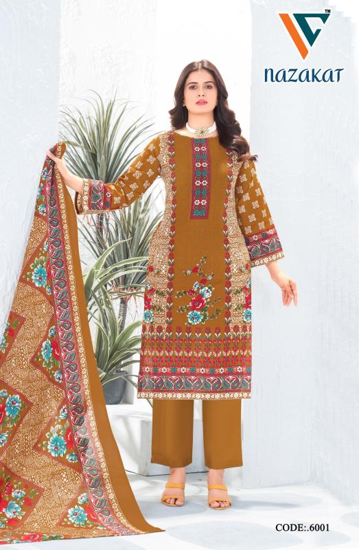 Vandana C Nazakat Vol 6 Cotton Dress Material Collection wholesalers of Dress material in Surat