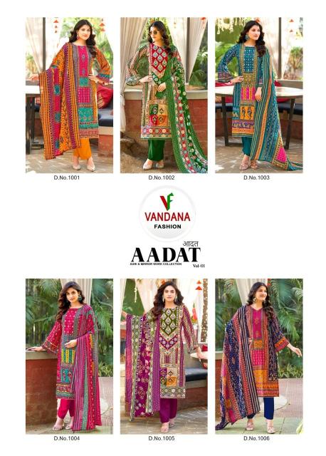 VANDANA FASHION AADAT VOL 1 DRESS MATERIAL SUPPLER NEAR ME