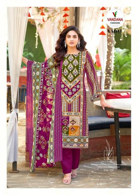 VANDANA FASHION AADAT VOL 1 DRESS MATERIAL SUPPLER NEAR ME