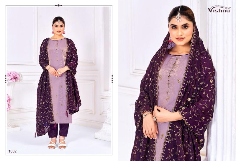 Vishnu Aabidah Frendy Silk Fancy Dress Material Collection in Surat