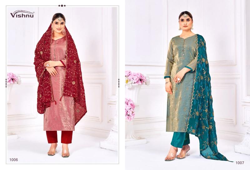 Vishnu Aabidah Frendy Silk Fancy Dress Material Collection in Surat