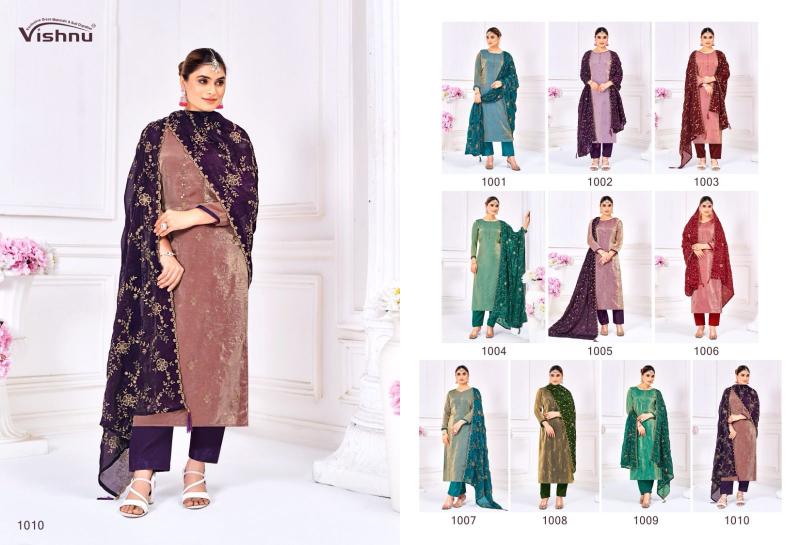 Vishnu Aabidah Frendy Silk Fancy Dress Material Collection in Surat
