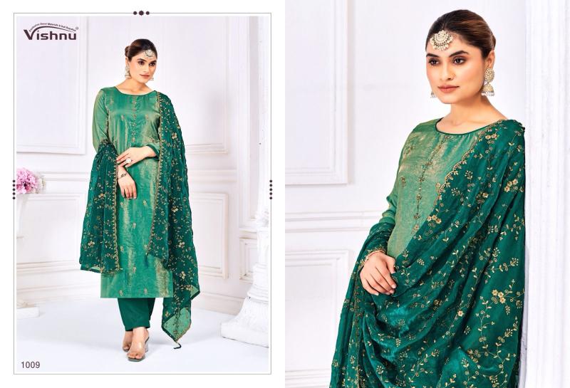 Vishnu Aabidah Frendy Silk Fancy Dress Material Collection in Surat