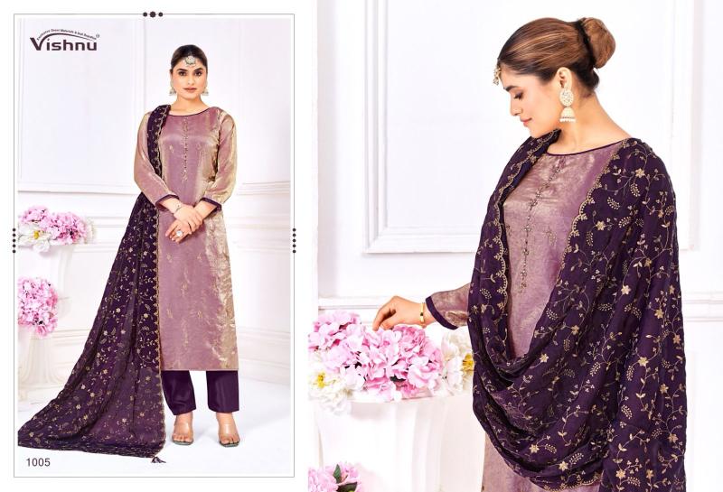 Vishnu Aabidah Frendy Silk Fancy Dress Material Collection in Surat