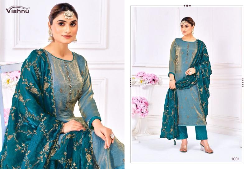 Vishnu Aabidah Frendy Silk Fancy Dress Material Collection in Surat