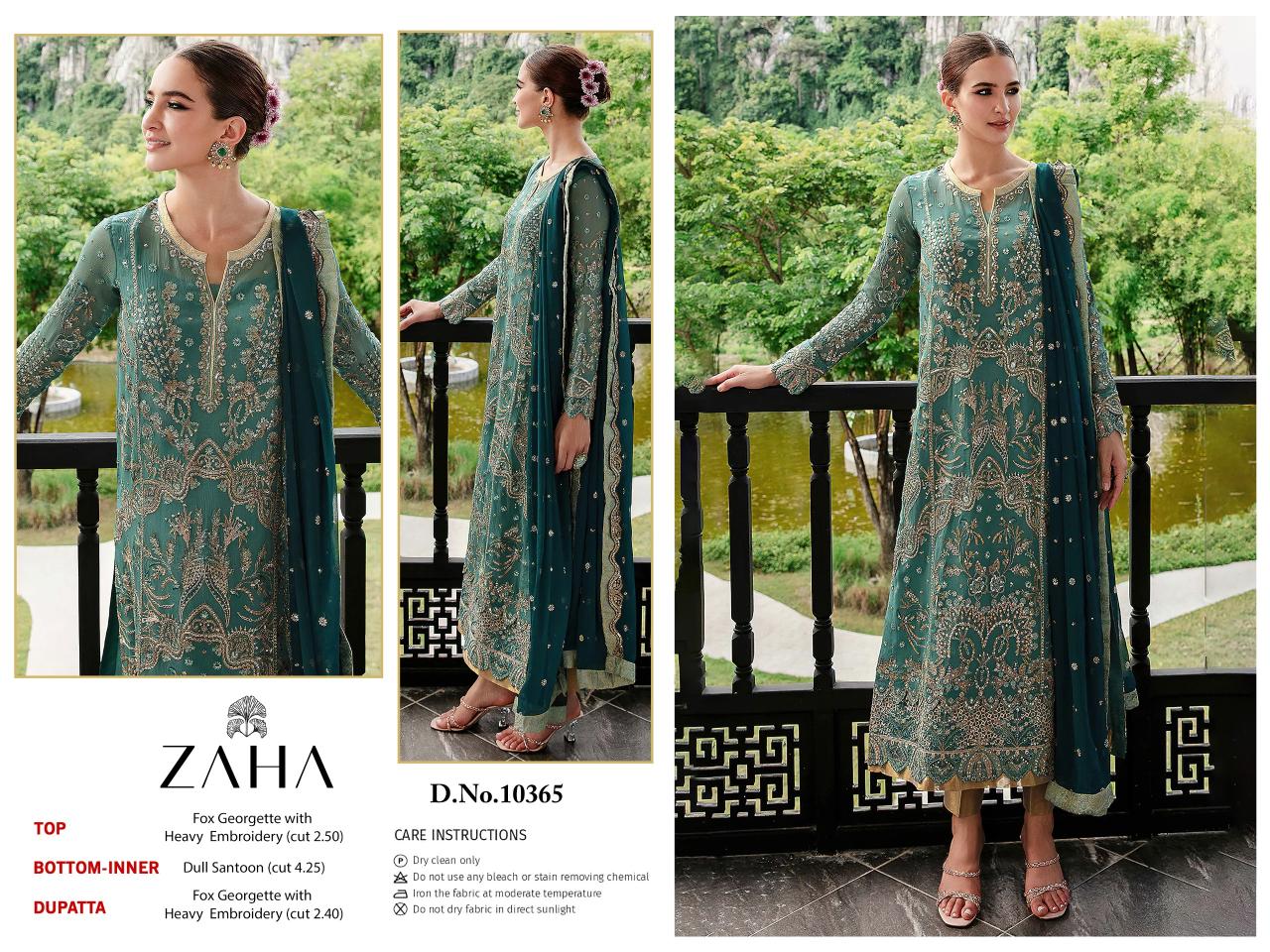 Zaha 10365 Faux Georgette Pakistani Salwar Kameez wholesale manufacturers in Surat