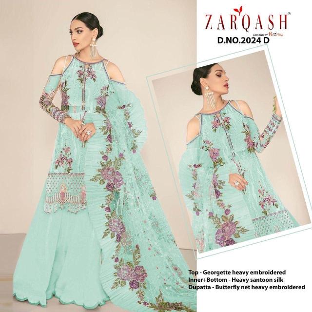 Zarqash Z 2024 Georgette Pakistani Salwar Suits Collection wholesale market in Surat