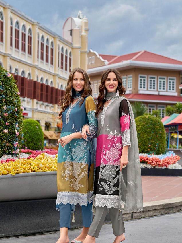 Zaveri Adorn Soft Organza Digital Printed Ready Made Collection in India