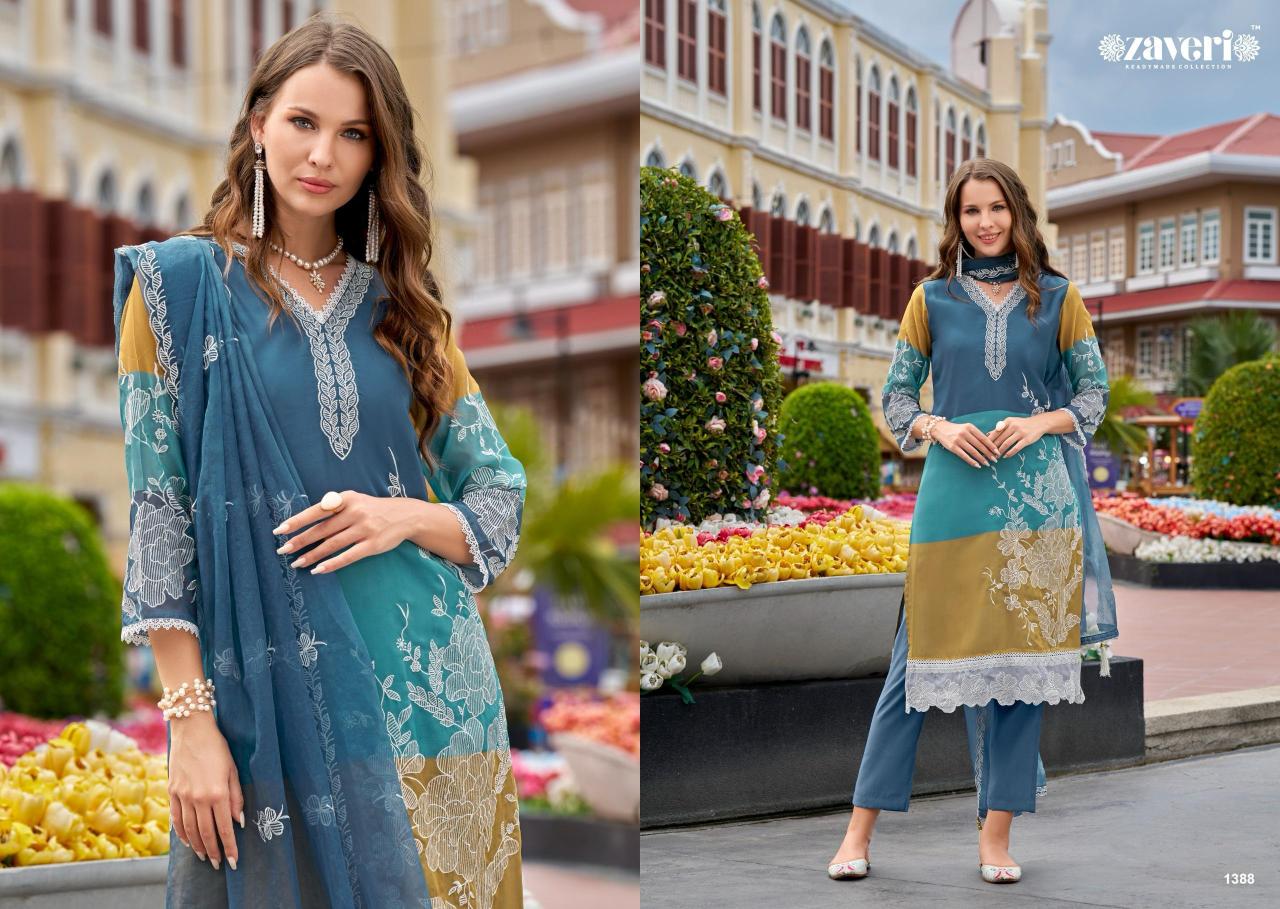 Zaveri Adorn Soft Organza Digital Printed Ready Made Collection in India