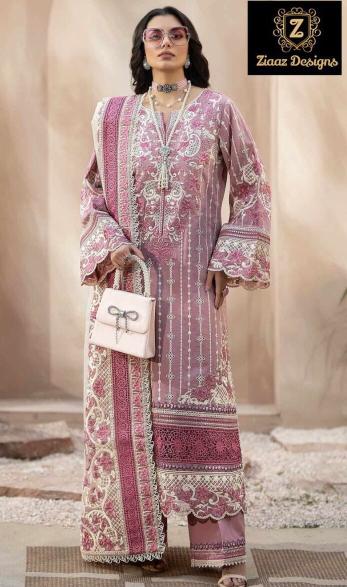 Ziaaz 577 Semi Stitched Cotton Salwar Suit Collection in India