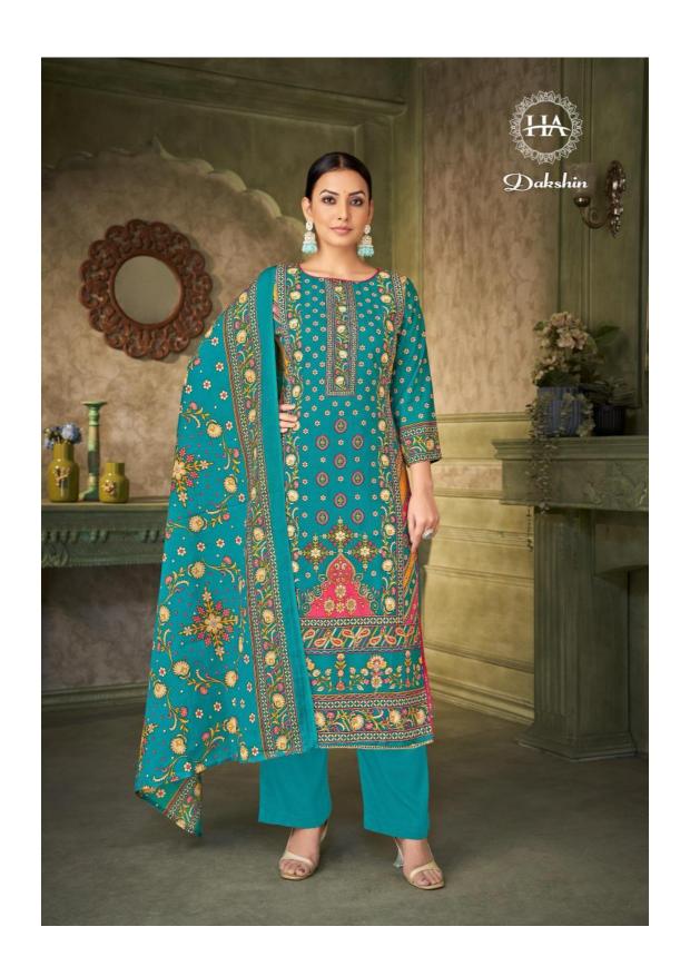 Alok Harshit Dakshin Catalog wholesale dress material market in Surat