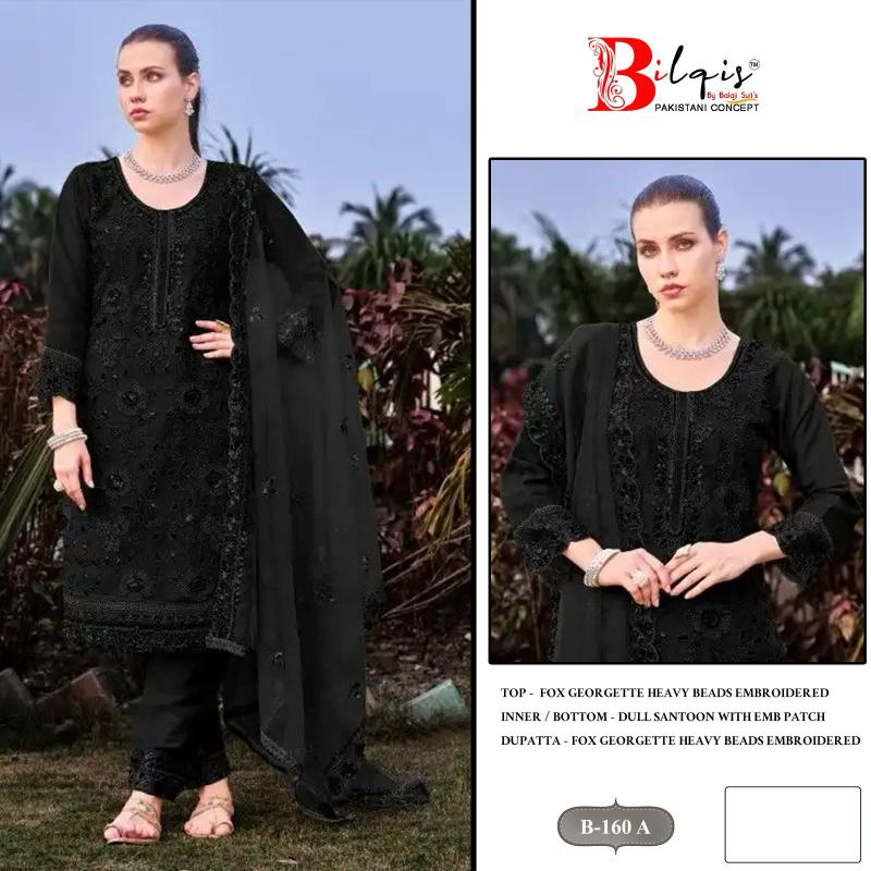 Bilqis B 160 Georgette Embroidered Pakistani Salwar Kameez wholesale market in Surat