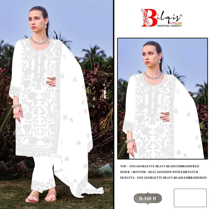 Bilqis B 160 Georgette Embroidered Pakistani Salwar Kameez wholesale market in Surat