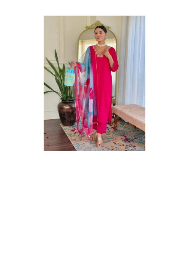 Felocity New Maher catalog Rayon Slub party wear pink kurti in Surat