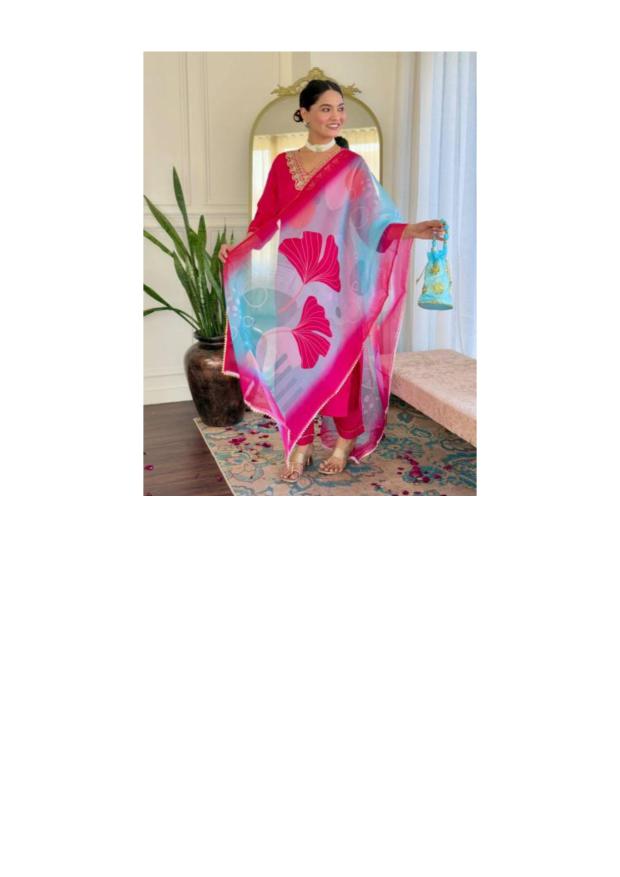 Felocity New Maher catalog Rayon Slub party wear pink kurti in Surat