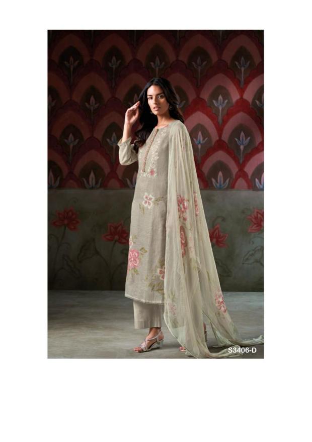 Ganga Carina 3406 catalog wholesale unstitched salwar kameez suppliers in Surat