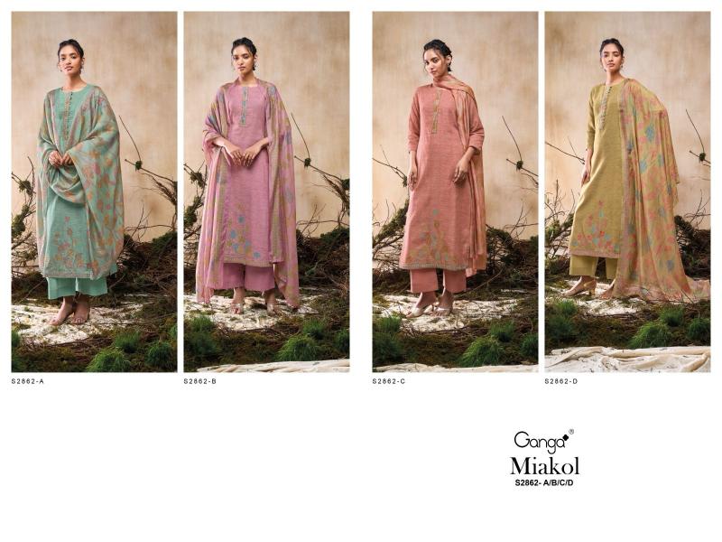 Ganga Miakol Cotton Linen Printed Salwar Suit manufacturers in Surat