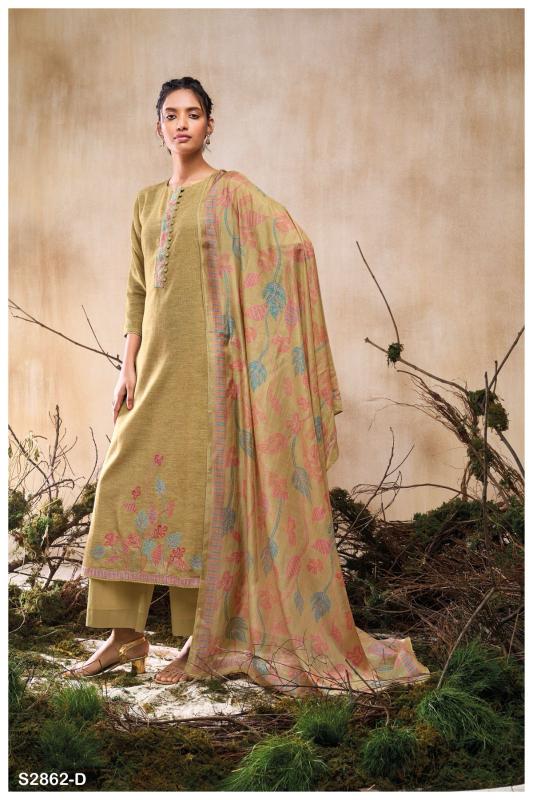 Ganga Miakol Cotton Linen Printed Salwar Suit manufacturers in Surat