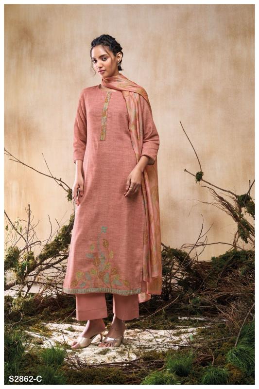 Ganga Miakol Cotton Linen Printed Salwar Suit manufacturers in Surat