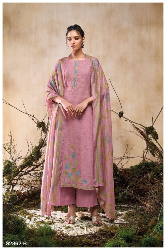 Ganga Miakol Cotton Linen Printed Salwar Suit manufacturers in Surat
