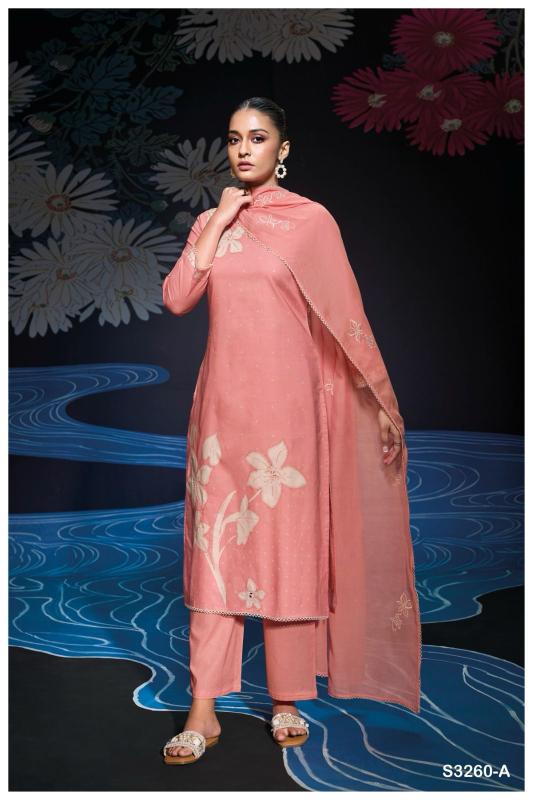 Ganga Monroe Cotton Printed Embroidered Salwar Suit Collection in India