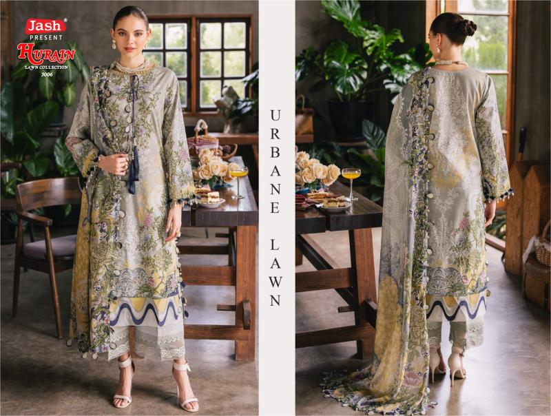 Jash Hurain Vol 3 Lawn Cotton Dress Material Collection wholesale market in Surat