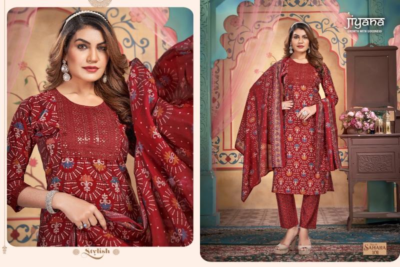 Jiyana Sahara Vol 4 Shimmer Printed Kurti Bottom With Dupatta manufacturers of Kurti with Price in Surat