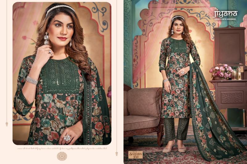 Jiyana Sahara Vol 4 Shimmer Printed Kurti Bottom With Dupatta manufacturers of Kurti with Price in Surat