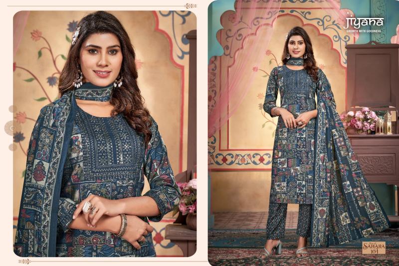 Jiyana Sahara Vol 4 Shimmer Printed Kurti Bottom With Dupatta manufacturers of Kurti with Price in Surat
