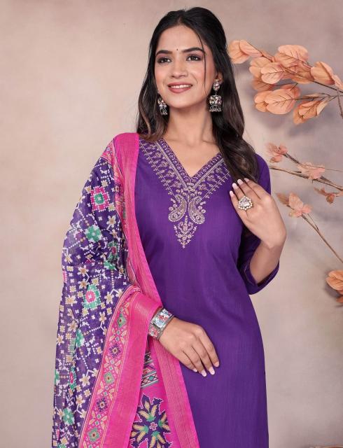 Kapda Wholesale 9Star Vedika Hit Cotton Blend Embroidered Designer Kurta Set manufacturers of Wholesale kurti in Surat