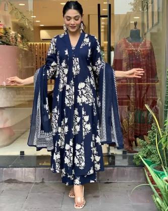 Kapda Wholesale Dhruvi 268 Rayon Fancy Printed Kurti Bottom With Dupatta wholesalers in Surat