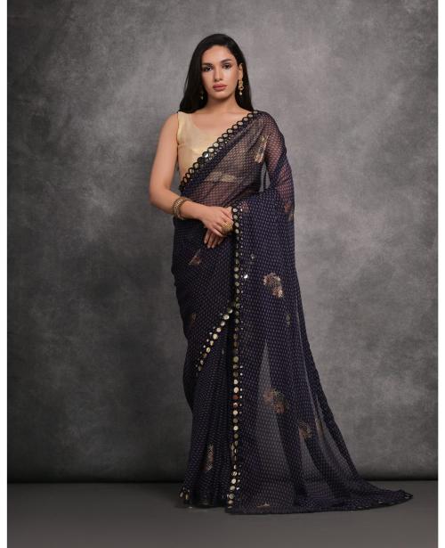 Kapda Wholesale Jf 2051 Mirror Work Chiffon Saree Collection in Surat