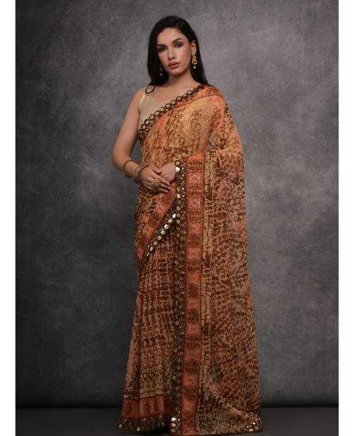 Kapda Wholesale Jf 2051 Mirror Work Chiffon Saree Collection in Surat