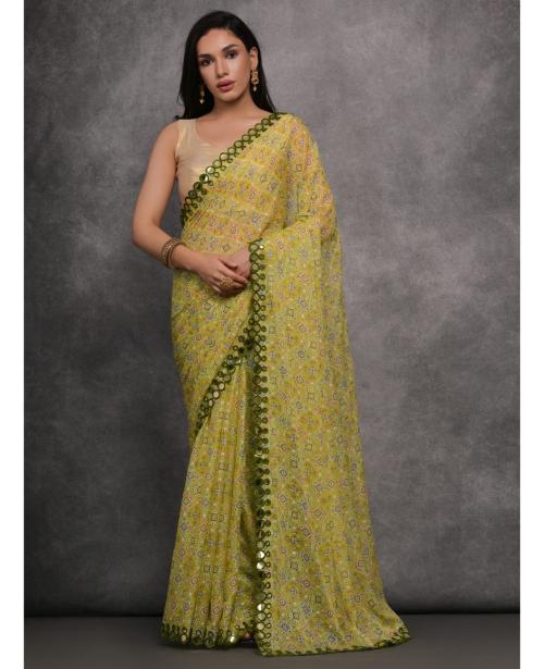 Kapda Wholesale Jf 2051 Mirror Work Chiffon Saree Collection in Surat