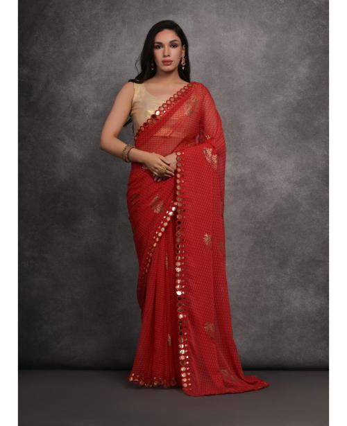 Kapda Wholesale Jf 2051 Mirror Work Chiffon Saree Collection in Surat