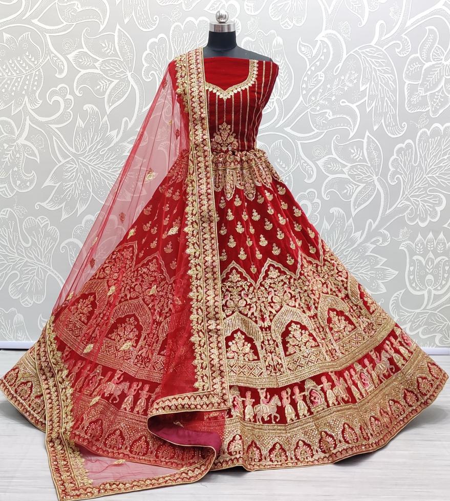 Kapda Wholesale Lc 2346 Velvet Designer Thread Work And Diamond Work Lehenga Choli manufacturers of Wholesale choli market in Surat