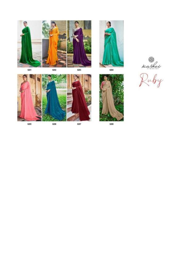 Kashvi Ruby Catalog cheapest saree wholesale market in Surat
