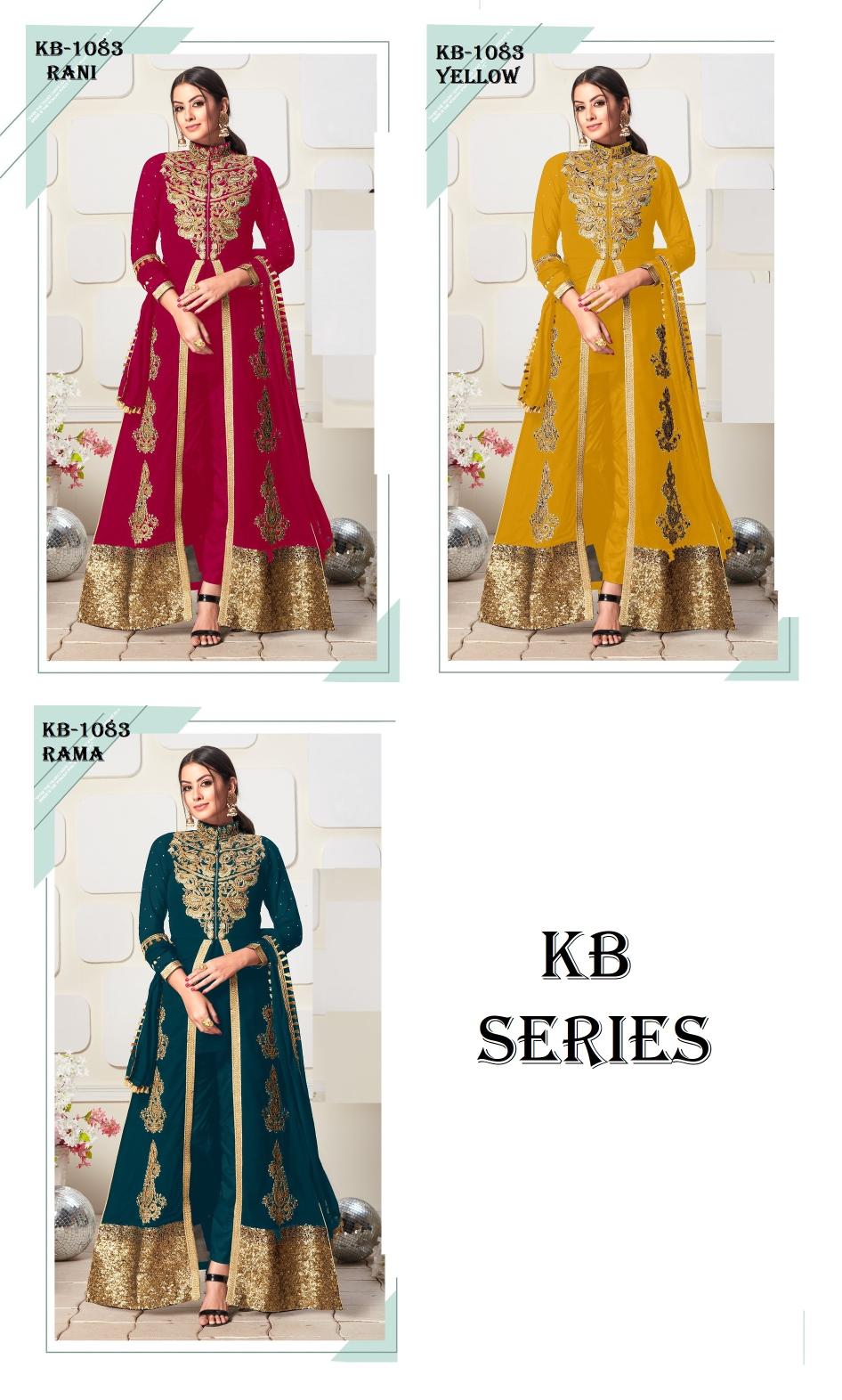 Kb 1083 Colors Designer Embroidered Salwar Suits Collection wholesale market in Surat