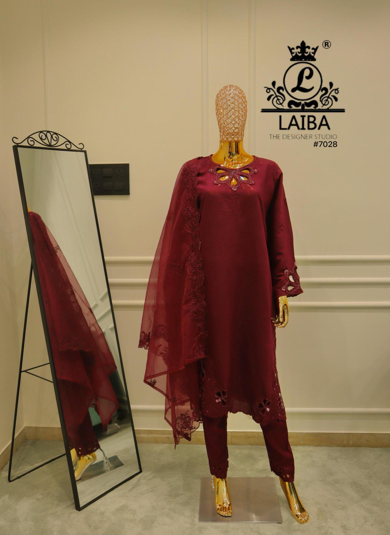 Laiba Am 7028 Viscose Slub Pakistani Ready Made Suits Collection in India