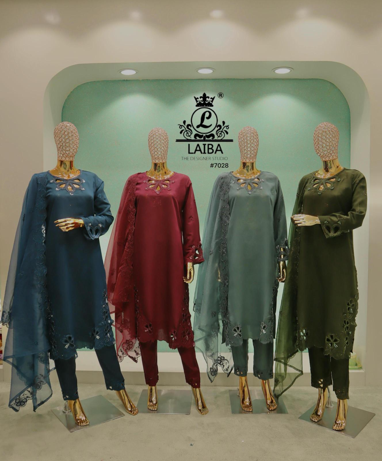 Laiba Am 7028 Viscose Slub Pakistani Ready Made Suits Collection in India