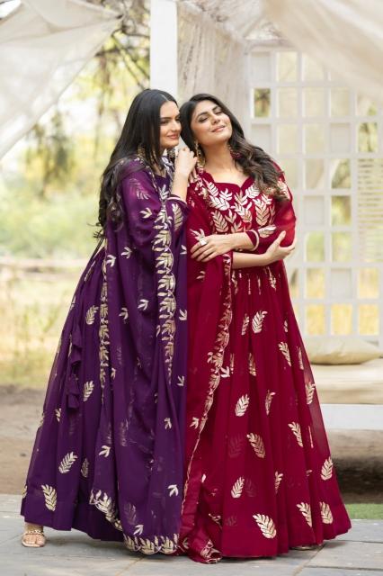 Kapda Wholesale Luna Vol 21 Faux Geiorgette Gown With Dupatta Branded Kurti wholesaler in India 